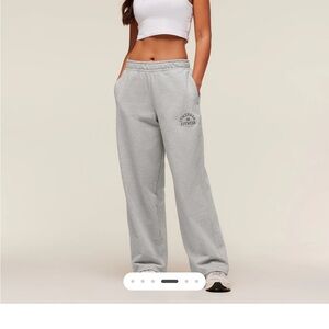 Women’s gymshark sweatpants- wider leg style, embroidered logo
